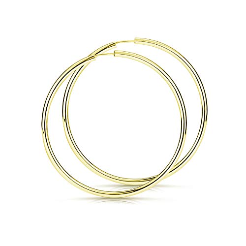 Materia Gold Creolen Silber 925 XXL - Reifen Ohrringe 60mm Damen SO-109 von MATERIA by Matthias Wagner