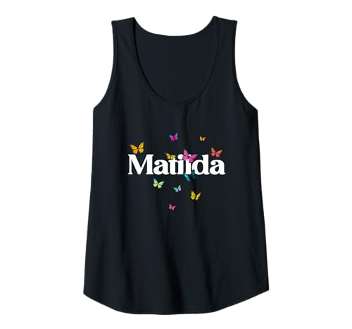 Damen Matilda - Schöner Mädchen Name mit bunten Schmetterlingen Tank Top Damen Matilda - Schöner Mädchen Name mit bunten Schmetterlingen Tank Top von MATILDA Tochter Enkel Geburtstag Geschenkideen