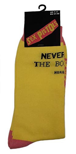 Sex Pistols 'Never Mind the Bollocks' (Gelb) Socken (Einheitsgröße = EUR 41-45) von MATKAO