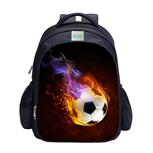 MATMO Fußball Rucksack für Jungen, Fußball Druck Rucksack Coole Fußball Muster Schultasche, Fußball Rucksack 22-10, One_Size, Cartoon von MATMO