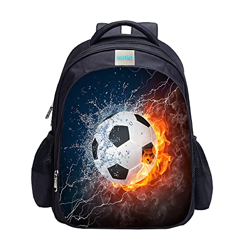 MATMO Fußball Rucksack für Jungen, Fußball Druck Rucksack Coole Fußball Muster Schultasche, Fußball Rucksack 22-11, One_Size, Cartoon von MATMO