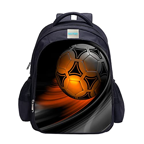 MATMO Fußball Rucksack für Jungen, Fußball Druck Rucksack Coole Fußball Muster Schultasche, Fußball Rucksack 22-12, One_Size, Cartoon von MATMO