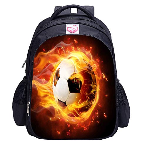 MATMO Fußball-Rucksack für Jungen, Fußballdruck, cooles Fußballmuster, Schultasche, Fußballtasche 1, Einheitsgröße von MATMO