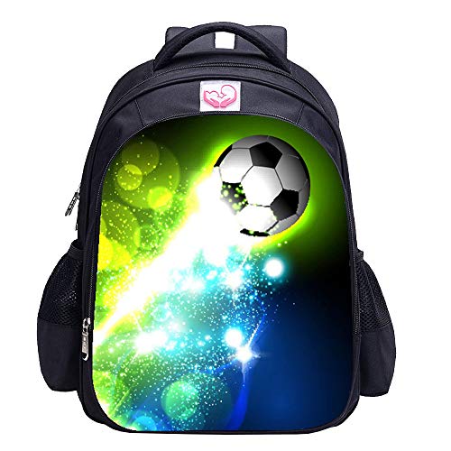 MATMO Fußball-Rucksack für Jungen, Fußballdruck, cooles Fußballmuster, Schultasche, Soccer Bag 9, Einheitsgröße von MATMO