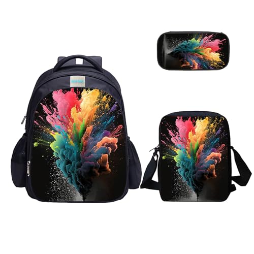 MATMO Cool Printing Kinder-Rucksack-Set für Jungen, Schultasche, Schultertasche, Federmäppchen (Rucksack-Set 24–40) von MATMO