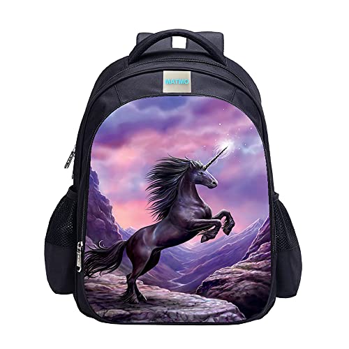 MATMO Dinosaurier Rucksack Dinosaurier Rucksäcke für Jungen Schulrucksack Kinder Büchertasche, Pferd Rucksack 18, One_Size, Cartoon von MATMO