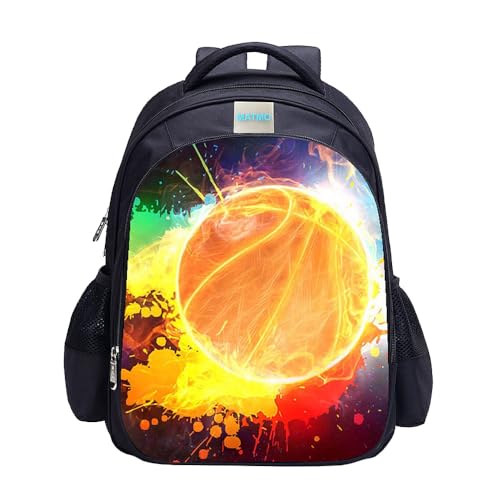 MATMO Fußball-Rucksack für Jungen, Fußball-Druck, cooles Fußball-Muster, Schultasche, Basketball-Rucksack 24-14, One_Size, Cartoon von MATMO