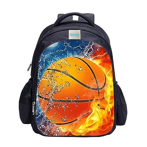 MATMO Fußball Rucksack für Jungen, Fußball Druck Rucksack Coole Fußball Muster Schultasche, Basketball Rucksack 23-17, One_Size, Cartoon, Einheitsgröße von MATMO