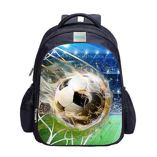 MATMO Fußball Rucksack für Jungen, Fußball Druck Rucksack Coole Fußball Muster Schultasche, Fußball Rucksack 23-10, One_Size, Cartoon von MATMO