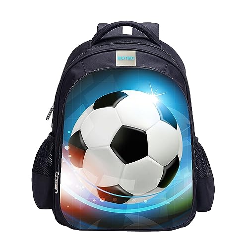 MATMO Fußball Rucksack für Jungen, Fußball Druck Rucksack Coole Fußball Muster Schultasche, Fußball Rucksack 23-6, One_Size, Cartoon von MATMO