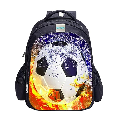 MATMO Fußball Rucksack für Jungen, Fußball Druck Rucksack Coole Fußball Muster Schultasche, Fußball Rucksack 23-9, One_Size, Cartoon von MATMO