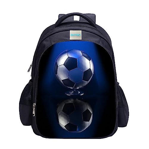 MATMO Fußball-Rucksack für Jungen, Fußballdruck, cooles Fußballmuster, Schultasche, Fußball-Rucksack 23-1, One_Size, Cartoon von MATMO