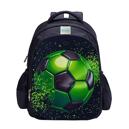 MATMO Fußball-Rucksack für Jungen, Fußballdruck, cooles Fußballmuster, Schultasche, Fußball-Rucksack 23-2, One_Size, Cartoon von MATMO