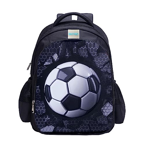 MATMO Fußball Rucksack für Jungen, Fußball Druck Rucksack Coole Fußball Muster Schultasche, Fußball Rucksack 23-3, One_Size, Cartoon von MATMO