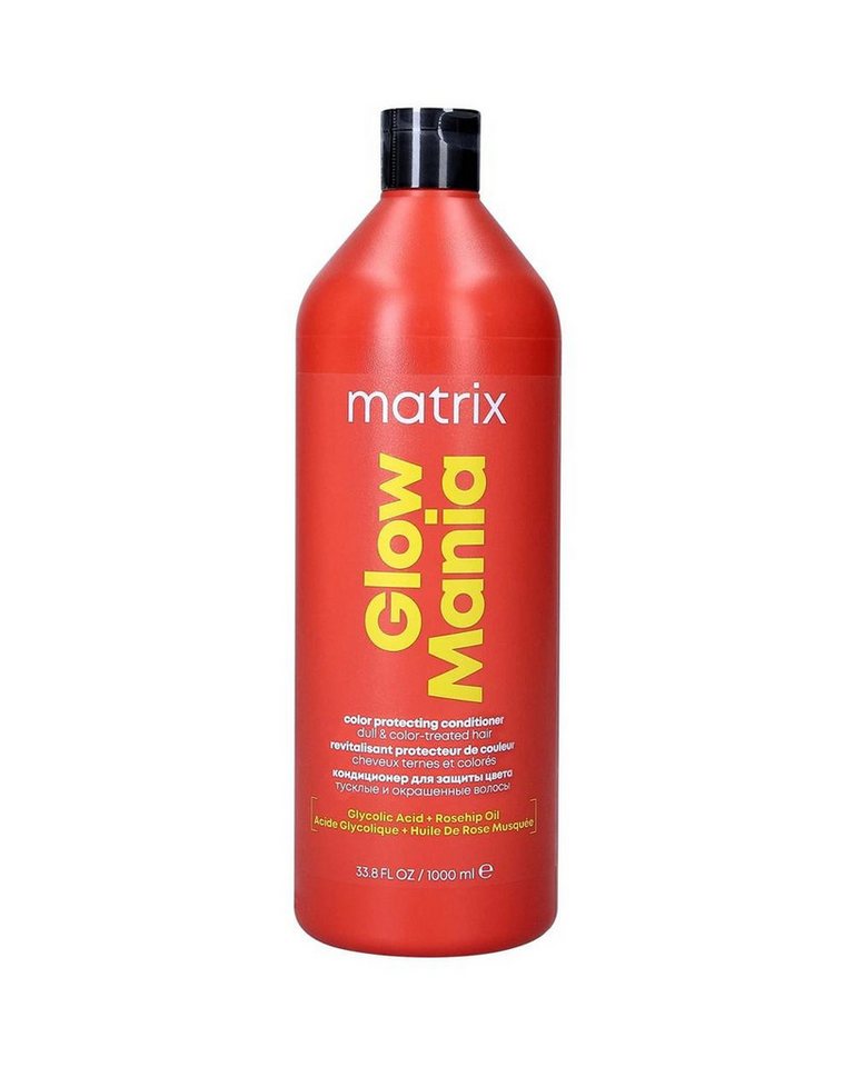 MATRIX Haarspülung Matrix Glow Mania Conditioner für stumpfes coloriertes Haar (1000 ml), Packung, pflegt coloriertes Haar mit Glanz, Farbschutz & Feuchtigkeit von MATRIX