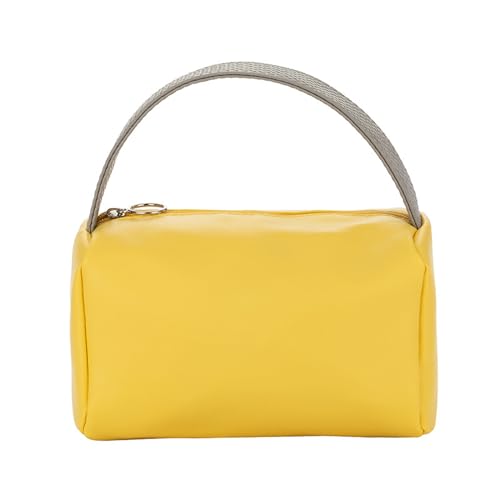 Kulturbeutel, Tragbare Kleine Make up Tasche, Reise Make up Tasche für Mädchen Frauen (Color : Yellow, Size : One Size) von MATRIXX