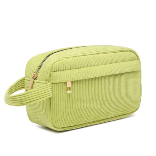 Kulturbeutel für Fluggesellschaften, Vielseitige Schminktasche Reißverschlusstasche, Kosmetiktasche Make up für Damen und Mädchen (Color : Light Green, Size : One Size) von MATRIXX