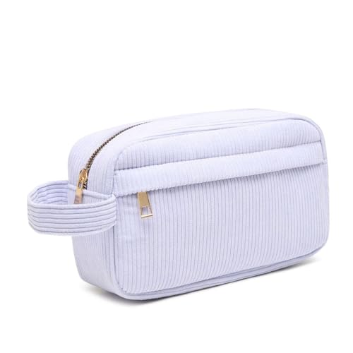 Kulturbeutel für Fluggesellschaften, Vielseitige Schminktasche Reißverschlusstasche, Kosmetiktasche Make up für Damen und Mädchen (Color : Lightpurple, Size : One Size) von MATRIXX