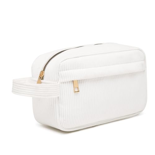 Kulturbeutel für Fluggesellschaften, Vielseitige Schminktasche Reißverschlusstasche, Kosmetiktasche Make up für Damen und Mädchen (Color : White, Size : One Size) von MATRIXX