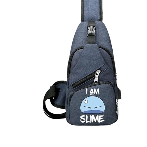 That Time I Got Rein-carn-ated As a Schultertasche Herren, Wasserfest Crossbody Pack, Umhängetasche Zum Wandern Outdoor Reise(Color:Blue 1) von MATRIXX