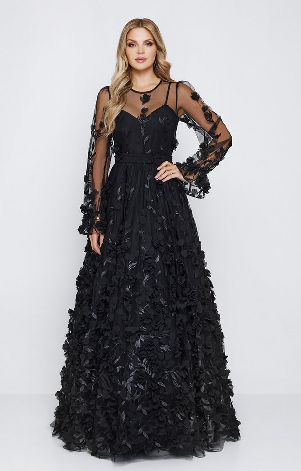 MATSOUR'I Maxikleid Francesca florale Applikationen von MATSOUR'I