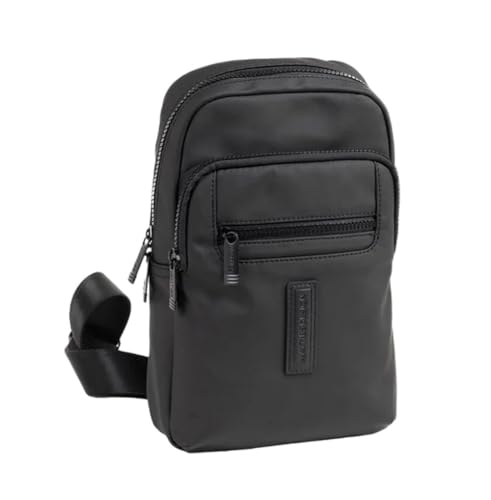 MATTIES Unisex Reportero Coated Nylon Handtasche, Schwarz von MATTIES