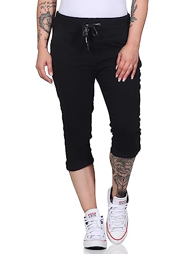 MATY FASHION Damen Bermuda Capri Jeans 7/8 Hose Sommer Shorts Stretch Enge Pants 8264 (as3, Numeric, Numeric_34, Numeric_40, Regular, Regular, Schwarz) von MATY FASHION