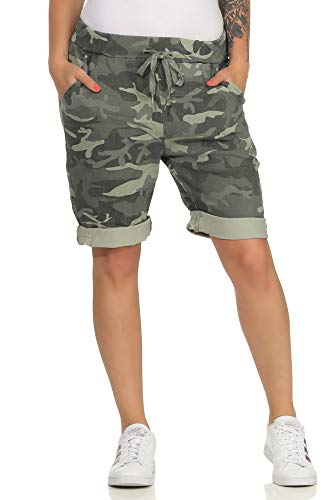 MATY FASHION Damen Bermuda Kurze Hose Shorts für den Strand Sweatpants Sommerhose 44 (34-40, Camo) von MATY FASHION