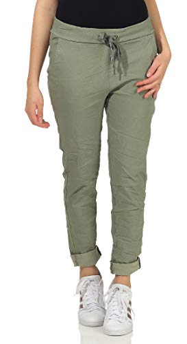 MATY FASHION Damen Hose Stretch Sweatpants Sommer Jogginghose für Freizeit Boyfriend Baggyhose (as3, Numeric, Numeric_36, Numeric_40, Regular, Regular, Olive) von MATY FASHION