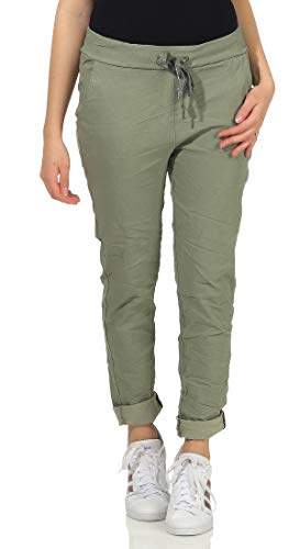 MATY FASHION Damen Hose Stretch Sweatpants Sommer Jogginghose für Freizeit Boyfriend Baggyhose (as3, Numeric, Numeric_42, Numeric_46, Plus, Regular, Olive) von MATY FASHION