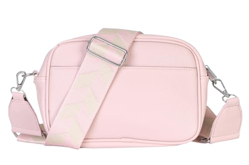 MATY FASHION Damen Tasche kleine Handtasche mit breiten Riemen Schulter Crossbody Bag moderne Umhängetasche 2528 (Rosa) von MATY FASHION