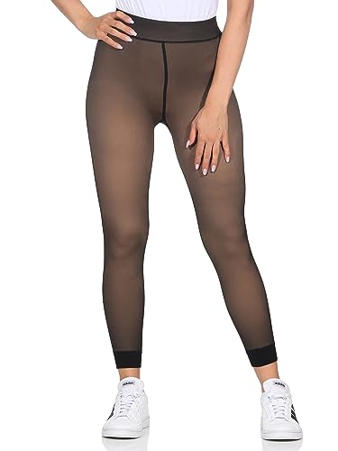 MATY FASHION Damen Thermo Winter Leggings Pants mit Innenfleece Strumpfhose gefütterte Hose Frauen 404 (L/XL, Transparent) von MATY FASHION