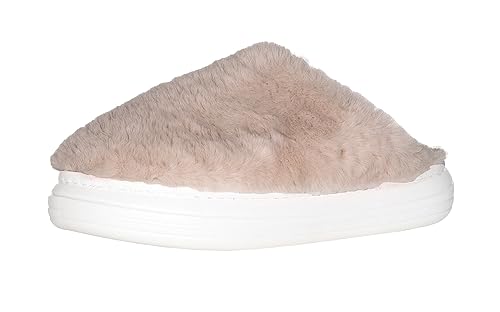 MATY FASHION Hausschuhe Damen Slipper warme Pantoffeln Winterlatschen gefütterte Puschen 609 (Beige, 40) von MATY FASHION