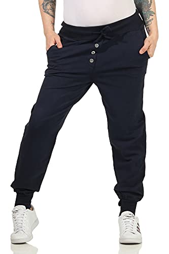 MATY FASHION Jogginghose Damen Sweat Pants Trainingshose Baggy Boyfriend 86 Dunkelblau von MATY FASHION