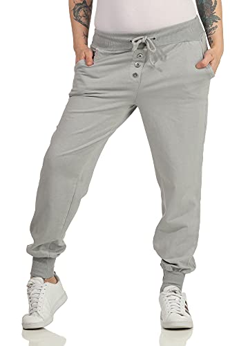 MATY FASHION Jogginghose Damen Sweat Pants Trainingshose Baggy Boyfriend 86 Hellgrau von MATY FASHION