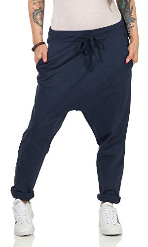 MATY FASHION Jogginghose Damen Sweat Pants Trainingshose Baggy BoyfriendStyle 04 (Baumwolle, Dunkelblau) von MATY FASHION