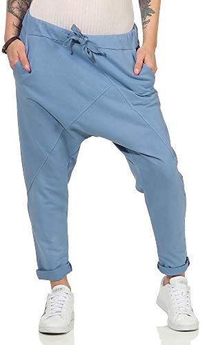 MATY FASHION Jogginghose Damen Sweat Pants Trainingshose Baggy BoyfriendStyle 04 (Baumwolle, Hellblau) von MATY FASHION