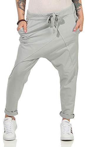 MATY FASHION Jogginghose Damen Sweat Pants Trainingshose Baggy BoyfriendStyle 04 (Baumwolle, Hellgrau) von MATY FASHION