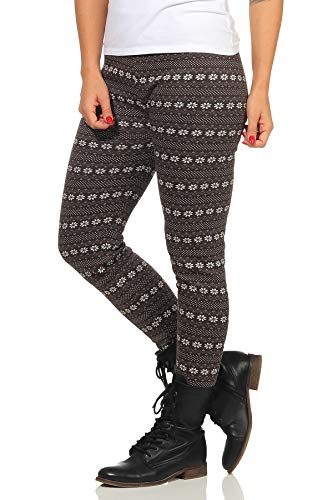 MATY FASHION Norweger Thermo Winter Leggings, Pants mit Teddy Fell gefüttert Wärmeschutz 337 (S/M, Grau) von MATY FASHION