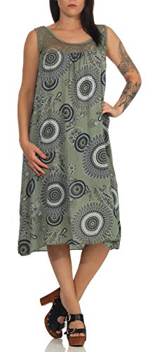 MATY FASHION angesagtes Sommerkleid Strandkleid Maxikleid Freizeitkleid 48 (36-42, Oliv) von MATY FASHION