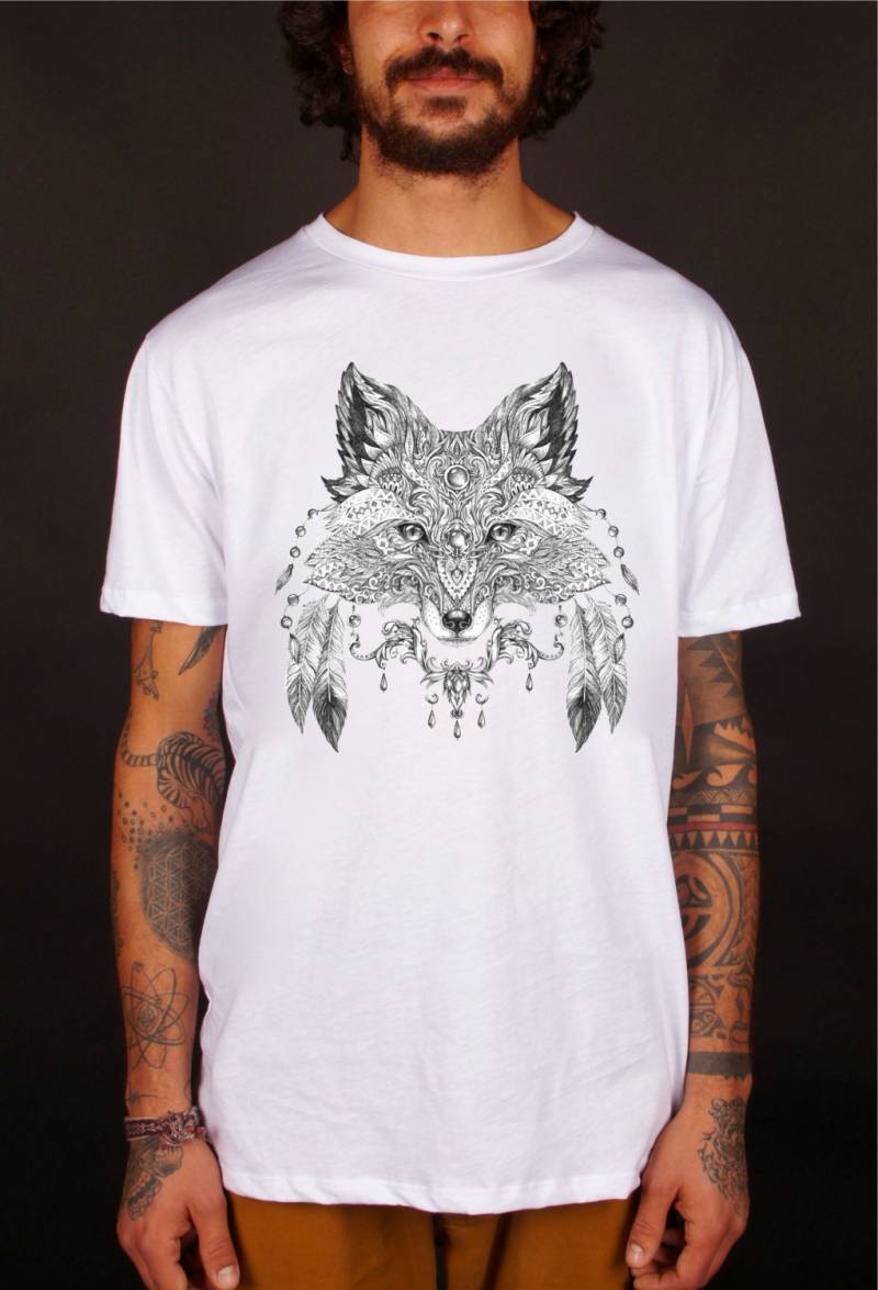 Heiliger Fuchs, Fuchs-T-Shirt, Tier-T-Shirt, Kleidung, T-Shirts, Oberteil, 100 % Baumwolle, Hergestellt in Italien von MATclothingShop