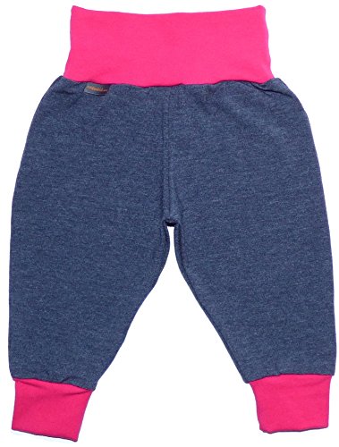 MAUALA Babyhose 50-104 (68, Jeansblau-Magenta) von MAUALA