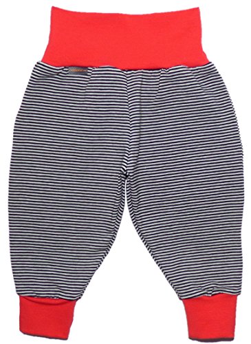 MAUALA Babyhose 50-104 graustreifen-rot, 68 von MAUALA