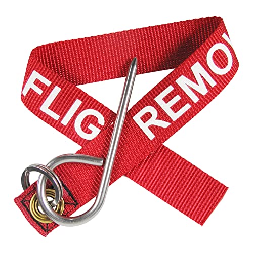 MAUHOSO Schlüsselanhänger mit Aufschrift "Remove Before Flight", Regierungsausgabe, Militärüberschuss, rot/weiß, US-Luftwaffe, Einzelpackung, 1-Pack von MAUHOSO
