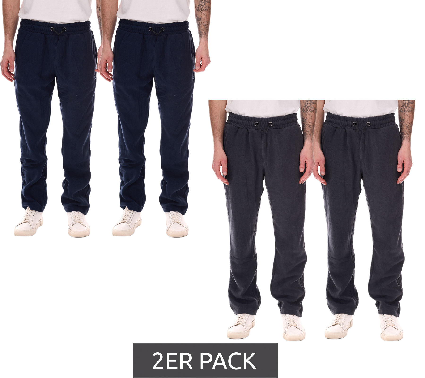 2er Pack MAUI SPORTS Herren Fleece-Hose Freizeit-Jogger Homewear Oeko-Tex 100 zertifiziert 9087474 Blau oder Grau 2er Pack MAUI SPORTS Herren Fleece-Hose Freizeit-Jogger Homewear Oeko-Tex 100 zertifiziert 9087474 Blau oder Grau von MAUI SPORTS