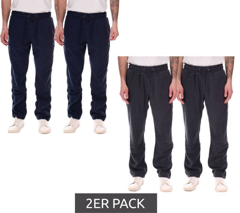 2er Pack MAUI SPORTS Herren Fleece-Hose Freizeit-Jogger Homewear Oeko-Tex 100 zertifiziert 9087474 Blau oder Grau von MAUI SPORTS