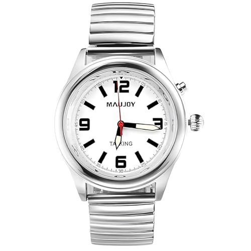 MAUJOY Deutsch Sprechende Damen Armbanduhr I Datum- und Zeitansage I Für Blinde, Senioren und Demenzkranke von MAUJOY