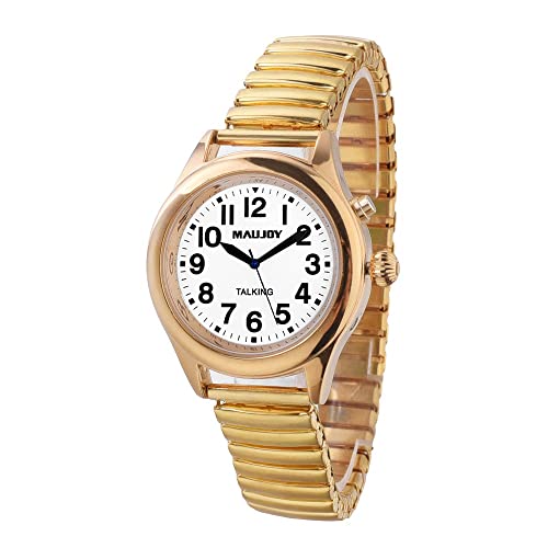 Maujoy Sprechende Armbanduhr für Blinde, Französisch, Dame. Diese Uhr zeigt die Uhrzeit in französischer Sprache und das Datum und verfügt über einen Alarm. von MAUJOY