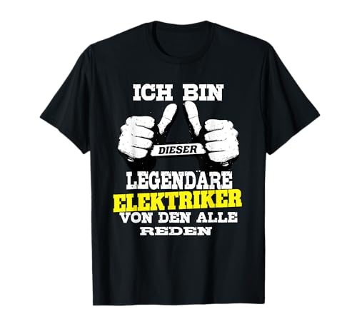 MAURER TISCHLER ELEKTRIKER HOBBY HANDWERKER Ich Bin Dieser Legendäre Elektriker T-Shirt Schwarz Klein EU M U-Ausschnitt Halbarm Klassisch Casual, Humorous Builder T-Shirt Männer MAURER TISCHLER ELEKTRIKER HOBBY HANDWERKER Ich Bin Dieser Legendäre Elektriker T-Shirt Schwarz Klein EU M U-Ausschnitt Halbarm Klassisch Casual, Humorous Builder T-Shirt Männer von MAURER TISCHLER ELEKTRIKER HOBBY HANDWERKER