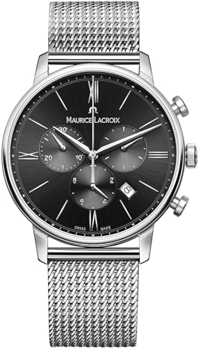 Maurice Lacroix Herren Chronograph Quarz Uhr mit Edelstahl Armband EL1098-SS002-310-1 von MAURICE LACROIX